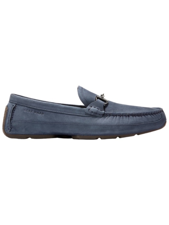 Cole Haan Mens Hutchison Grand Bit Drivers in Navy Blazer Nubuck. C41777 main image 5